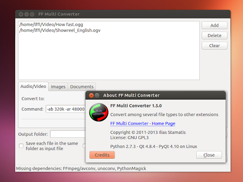 FF Multi Converter 1.5.0 su Ubuntu