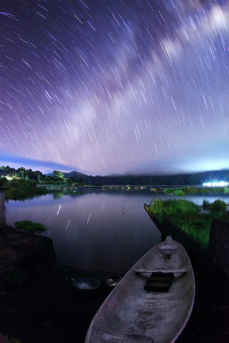 Starry Night on Lake Batur