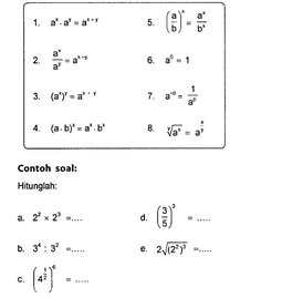 Contoh Soal Sifat Sifat Eksponen Dan Pembahasannya