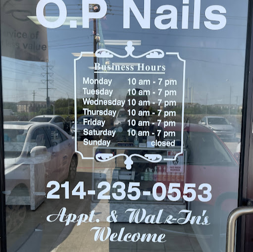 O.P Nails logo