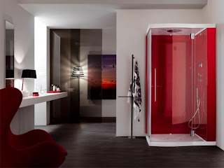 Red Shower Cabin