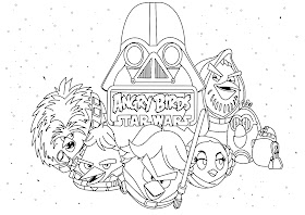 Angry Birds Star Wars para colorear, pintar e imprimir