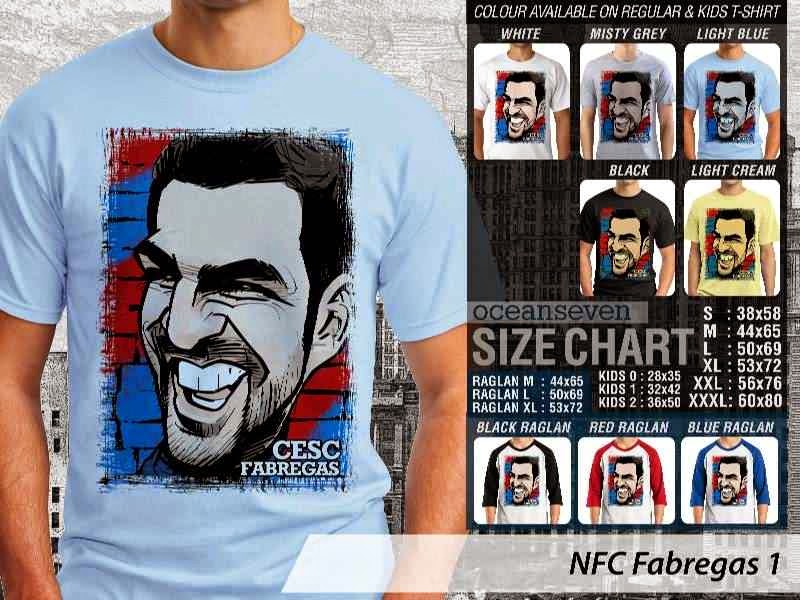 Kaos bola Fabregas 1 desain kartun