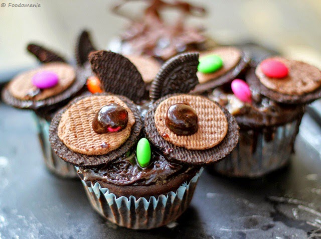 Oreo Owl Cupcakes Recipe by Foodomania