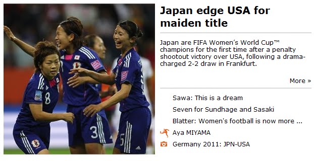 FIFA Women's World Cup: Japan Win 