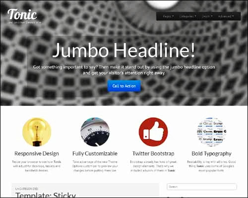 theme wordpress tonic