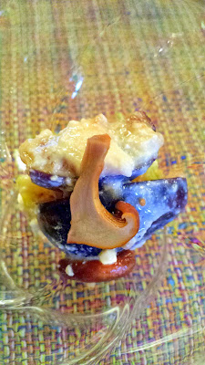 Fig Salad with tofu cream, chanterelle and pine nut by Nodoguro August themed pop-up- Haruki Murakami 8/12/2014