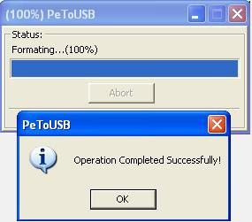 formatting complete
