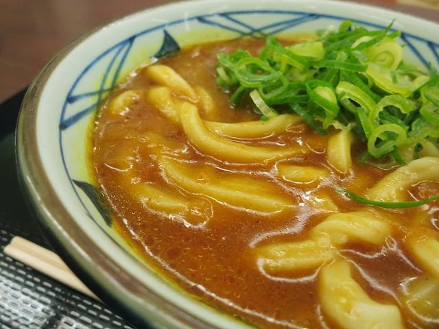 カレー出汁から盛り上がったうどん麺