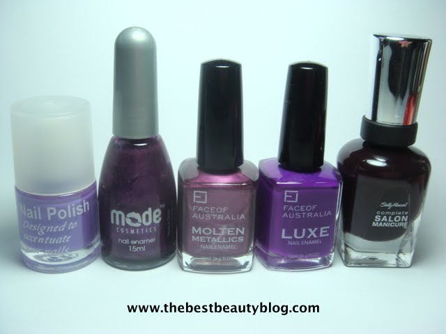 Purple nail polishes