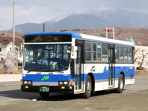 ジェイ・アール北海道バス　日勝線　531-8311　様似駅到着