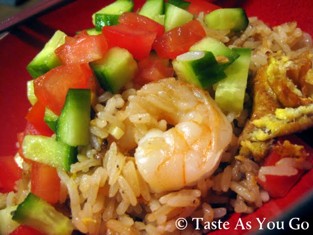 Shrimp Fried Rice with Fiery Lime Sauce - Recipe Courtesy of Johnny Mango World Cafe & Bar in Cleveland, OH | Taste As You Go
