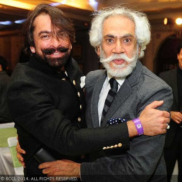 Jas Arora and Sunil Sethi at the book launch party of Times Food and Nightlife Guide, Delhi, 2014, held at hotel ITC Maurya, New Delhi, on January 27, 2014.