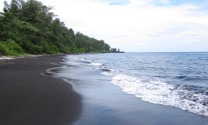 The beach on Anak Krakatoa island