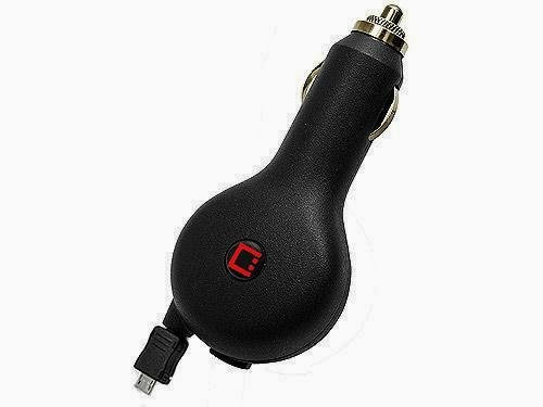  Cellet Micro USB Retractable Car Charger for Samsung, HTC, Motorola, LG, Pantech, Nokia, Blackberry, and other Compatible Smartphones