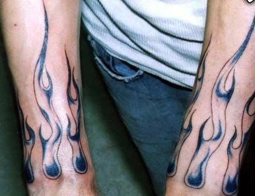 Blue Flame Tattoos