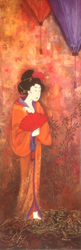 Pintura japonesa Geisha Ukiyo-e