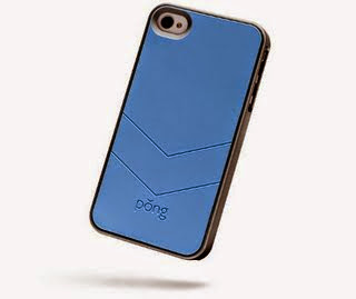 The Pong Case for iPhone 4/4S, Soft Touch Silver/Blue