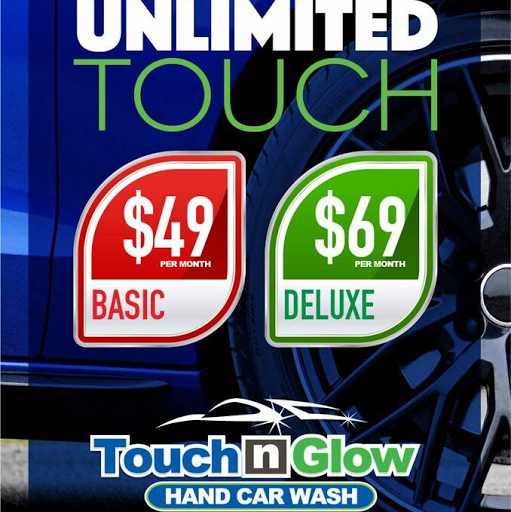 Touch n Glow Hand Car Wash logo