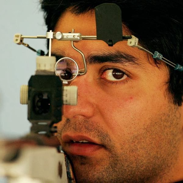 Ace Indian shooter Abhinav Bindra added another gold at the Inter Shoot Tri series Shooting and became the first individual to win three gold medals in the event being held at Hague, Netherlands. 