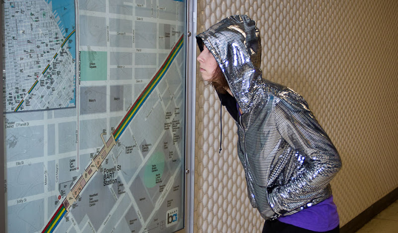 Women's Disco Hoodie plus BART Map