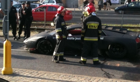 Car Crash Lamborghini Murcielago Crash in Poland