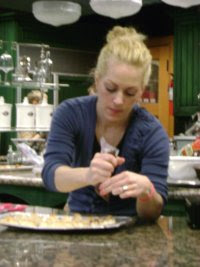 Michelle's daughter, Abby Jane, puts the finishing touches on homemade macaroons!