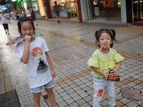 two girls in Changde, Hunan, China