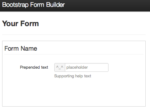 Bootstrap Form Builder