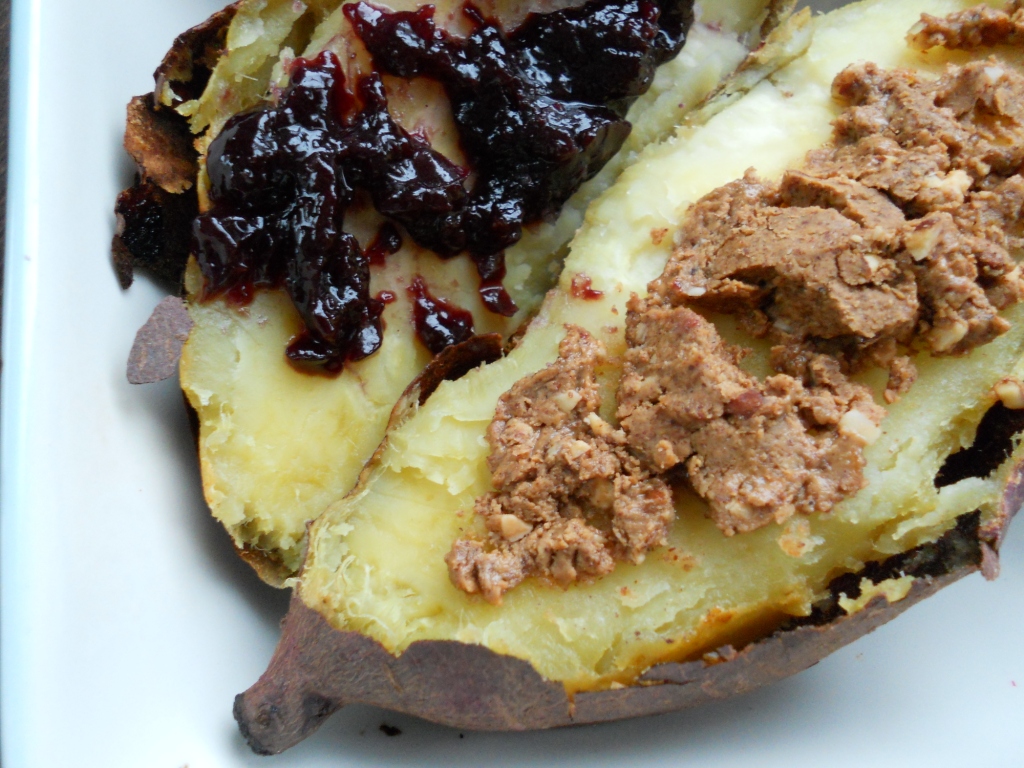 Snacking Squirrel: Almond Butter and Jelly... Sweet Potato?