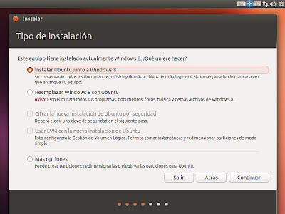 Instalar Linux Ubuntu Desktop 13.04 en un PC con Windows 8, arranque dual