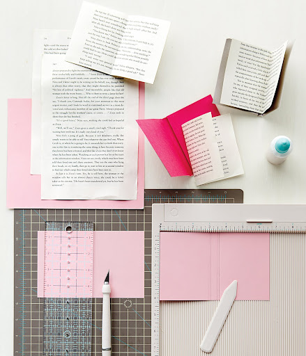 Here is the book how-to. We used old paperbacks for the Here is the book how-to. We used old paperbacks for the