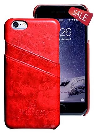 iPhone 6 Wallet Case - Slim Profile in Ravishing Red Leather - Protective and Light Carrying Cover- Stylish and Durable Card Holder - Designer Thin Profile - Fits Snugly with Protective Lip - Rugged and Best Leather - Non Slip - Suits 4.7 Inches- For Women And Men - Quality Apple Accessory for ...