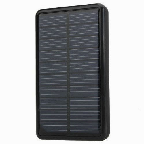  NEW Black 5000 mAh Portable Solar Power Charger for Smart/Mobile Phones