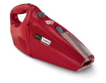  Dirt Devil AccuCharge 15.6 Volt Cordless Hand Vac with ENERGY STAR Battery Charger, BD10045RED