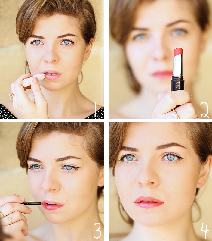 perfectly defined red lip, how to make a lipstick hold longer, long-lasting lipstick, mastering the bright lip, make up tutorial red lip