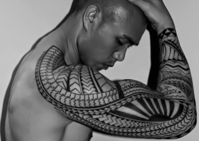 filipino tribal tattoo on full sleeve