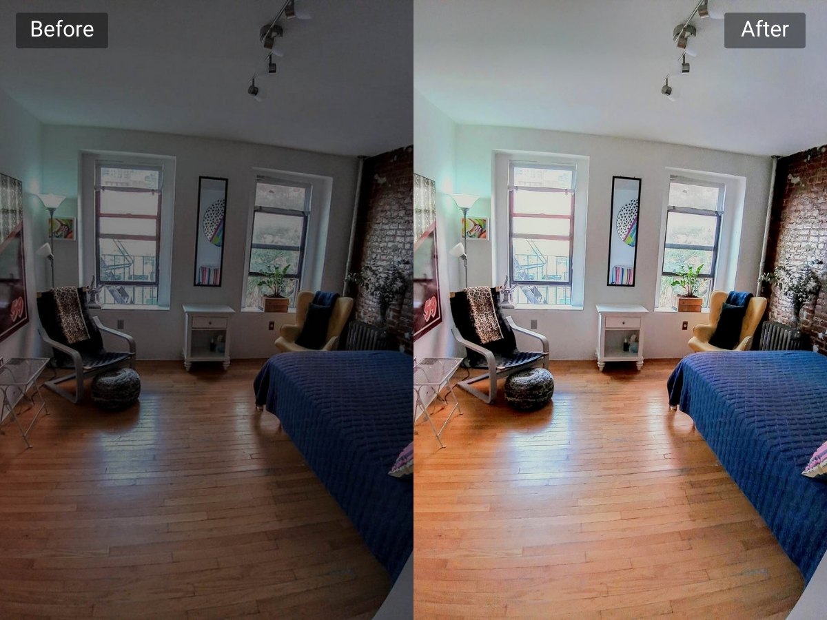 UGC listing photo before and after HDR