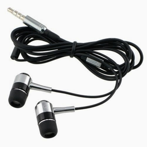  eForCity Black / Silver 3.5mm In-Ear Stereo Headset Compatible with Samsung© GT-i9100 Galaxy S 2 / Restore SPH-M570 / Intercept SPH-M910 / Epic 4G, HTC Touch HD / Wildfire