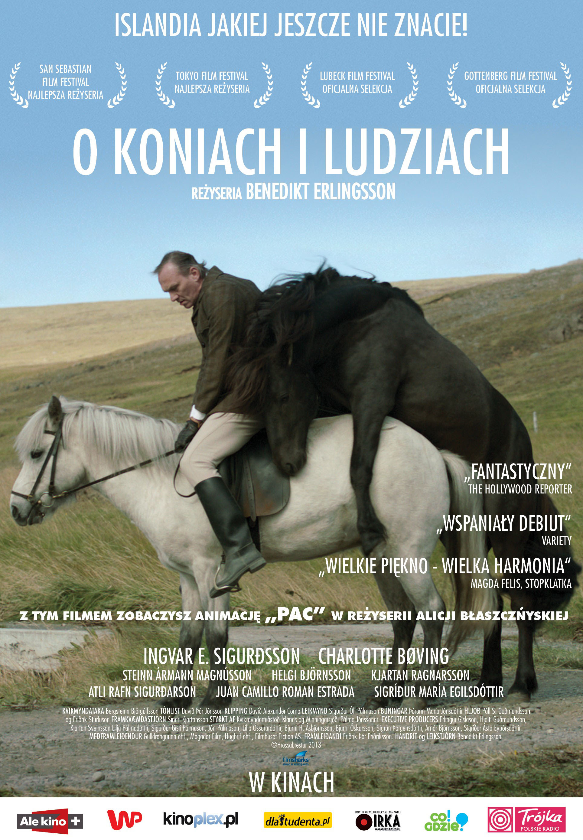 Polski plakat filmu 'O Koniach i Ludziach'