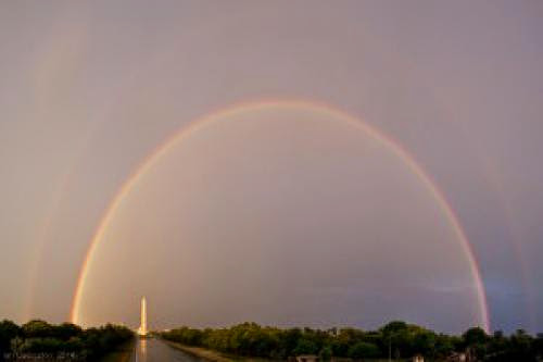 The Encouragement Of The Double Rainbow Over Washington D C