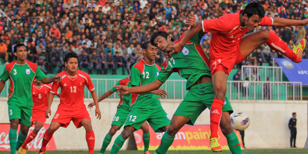 बंगलादेशसँग नेपाल २-० ले पराजित (भिडियो+फोटो)
