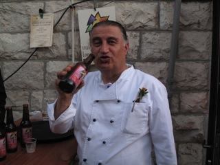 Moshe Basson and lone tree beer