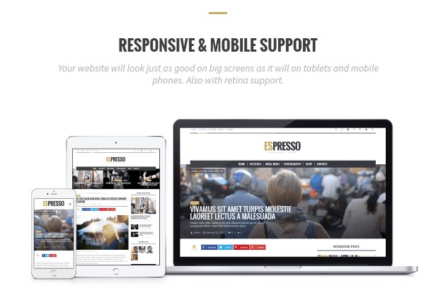 Responsive and mobile support