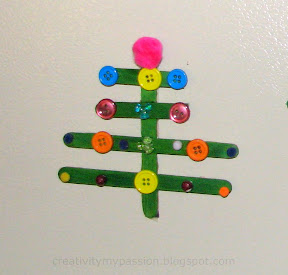 Craft stick Christmas tree