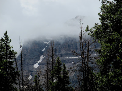 Clouds surrounding Ostler Peak