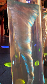 A fun water funnel art installation (Halo) inside Crystals as I walk towards Aria in Las Vegas.