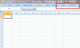 Developer tab on Ms Excel Menu