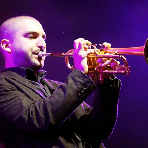 Lebanese trumpeter Ibrahim Maalouf performs on stage of the Nice Jazz Festival on July 9, 2014 in Nice, southeastern France.