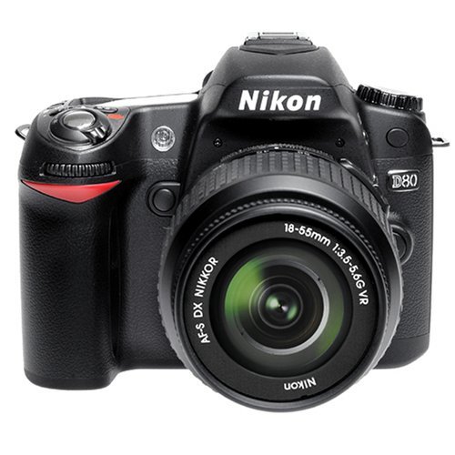 Nikon D80 10.2MP Digital SLR Camera Kit with 18-55mm f/3.5-5.6G AF-S DX VR Nikkor Zoom Lens